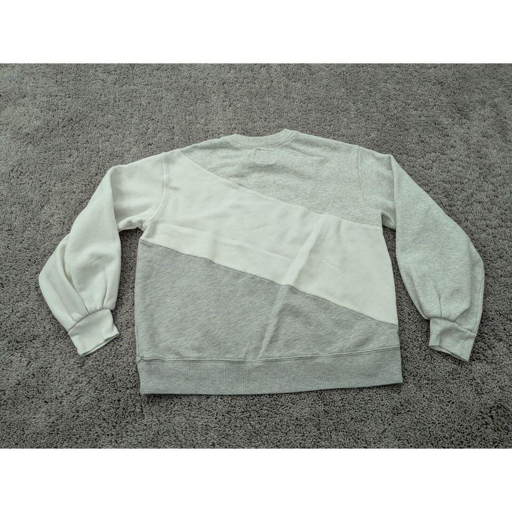 Abercrombie & Fitch Sweater Womens Small Pullover Fleece Colorblock Gray - Picture 6 of 7